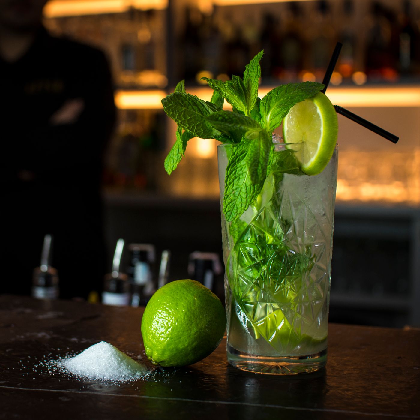 Mojito à la menthe et au citron vert, photo d’illustration